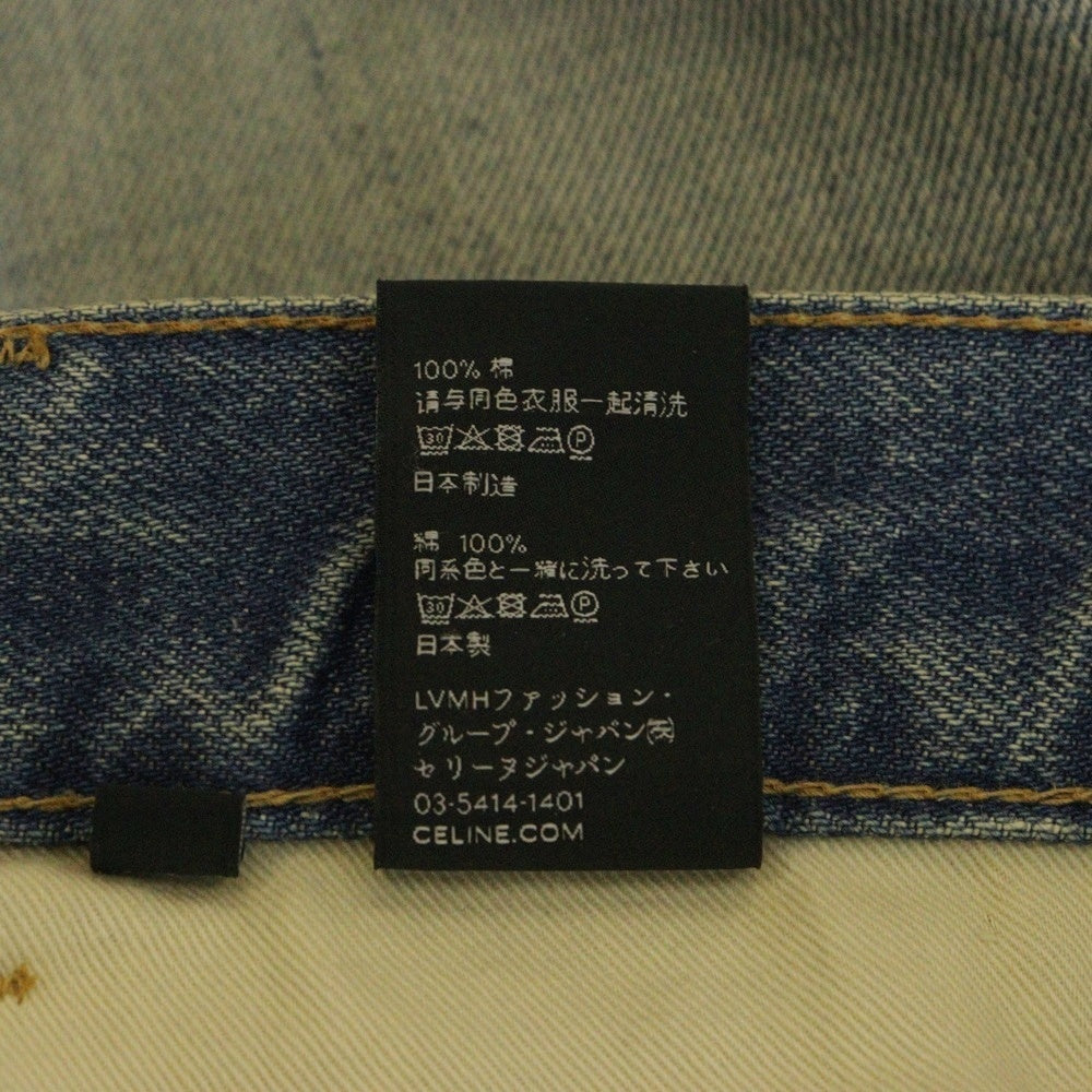 CELINE(セリーヌ) ウェスリーデストロイドジーンズ ウエストワイドウォッシュデニム ジーンズ インディゴ レディース N829 033S 08WT