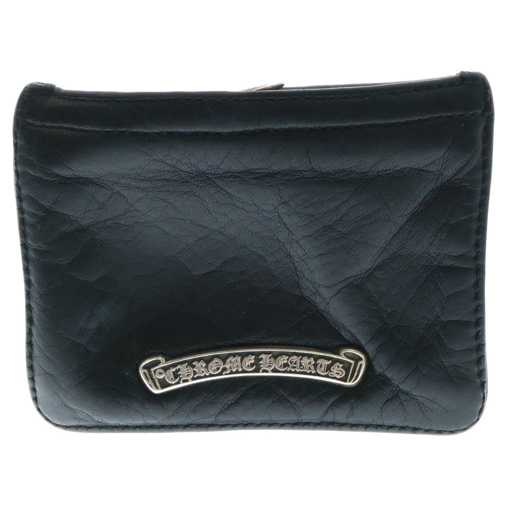CHROME HEARTS(クロムハーツ) ZPR CHNG PURSE チェンジパース ダガージップ コインケース レザー ブラック