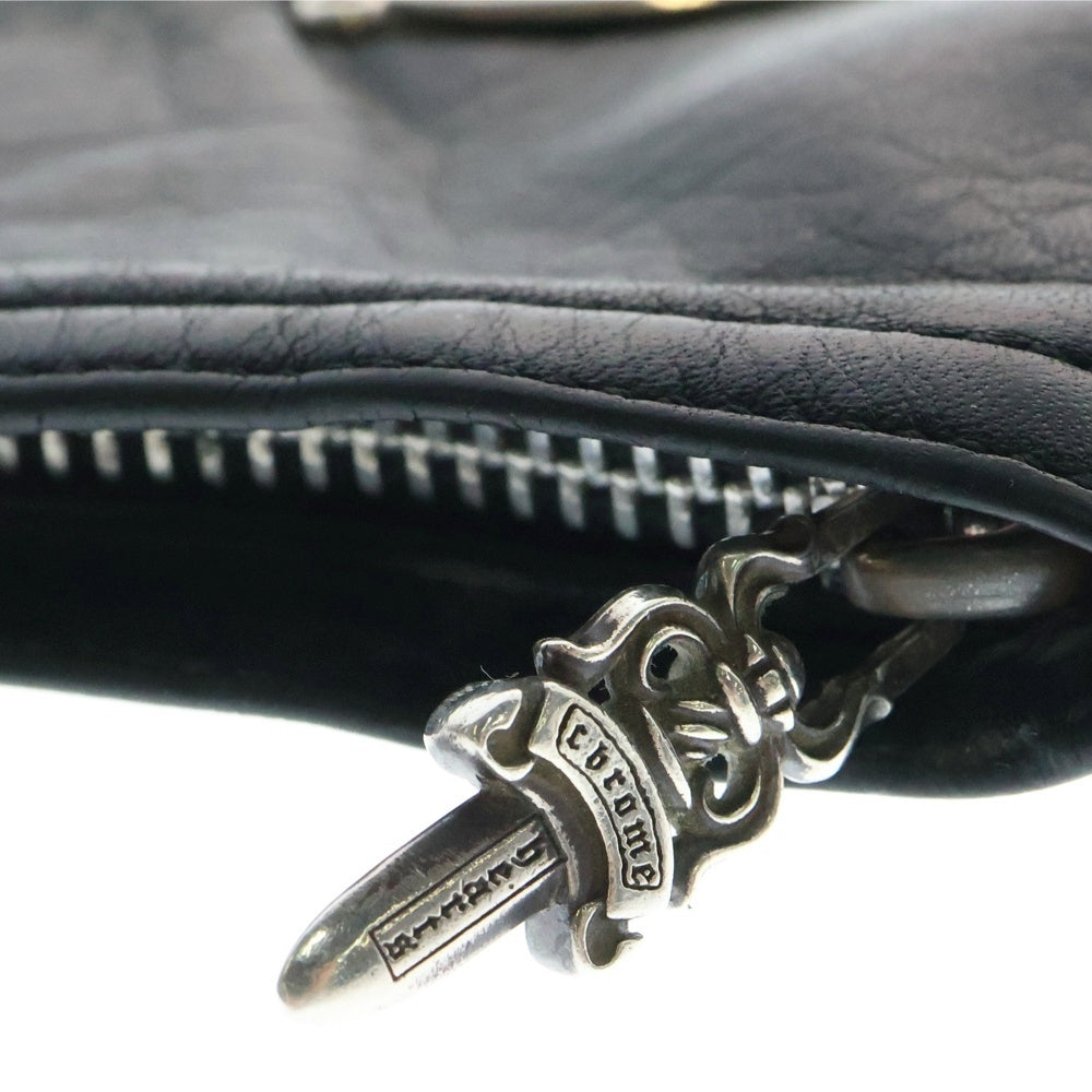 CHROME HEARTS(クロムハーツ) ZPR CHNG PURSE チェンジパース ダガージップ コインケース レザー ブラック