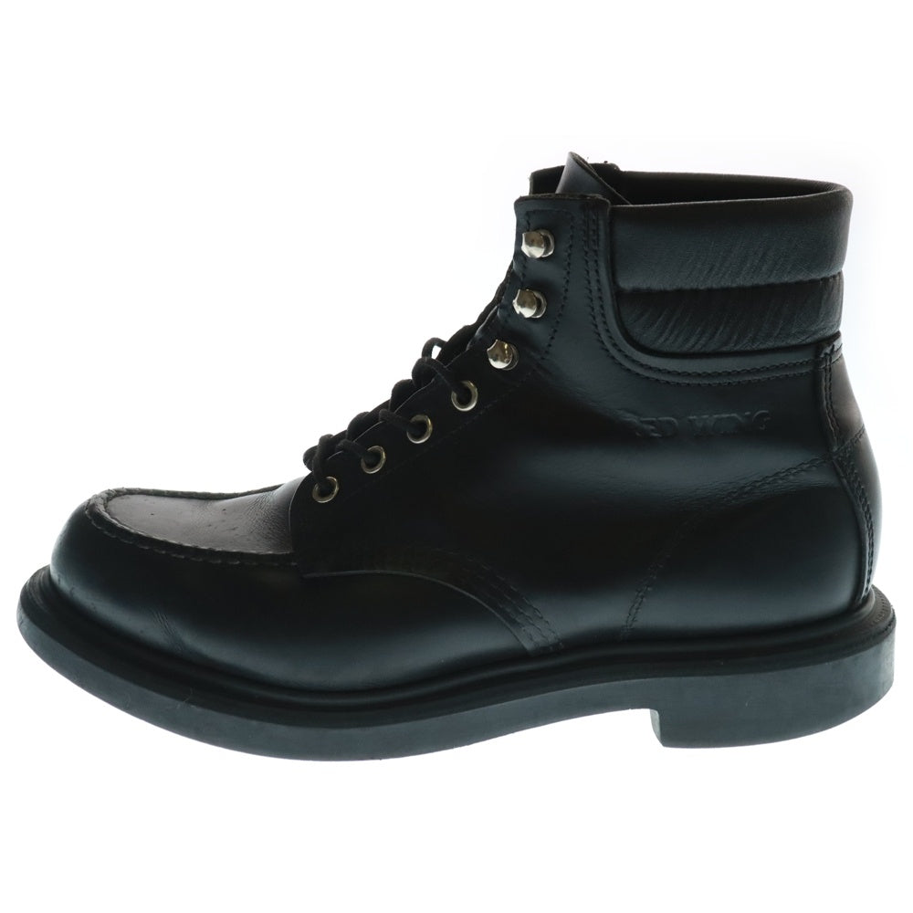 RED WING(レッド ウイング) SuperSole 6-inch Moc スーパーソール 6インチモック レザー レースアップ ブーツ ブラック US8/26.0cm 8133