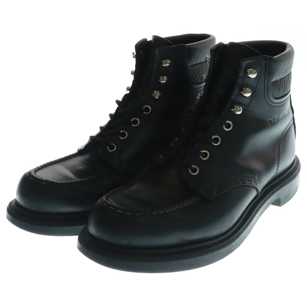 RED WING(レッド ウイング) SuperSole 6-inch Moc スーパーソール 6インチモック レザー レースアップ ブーツ ブラック US8/26.0cm 8133
