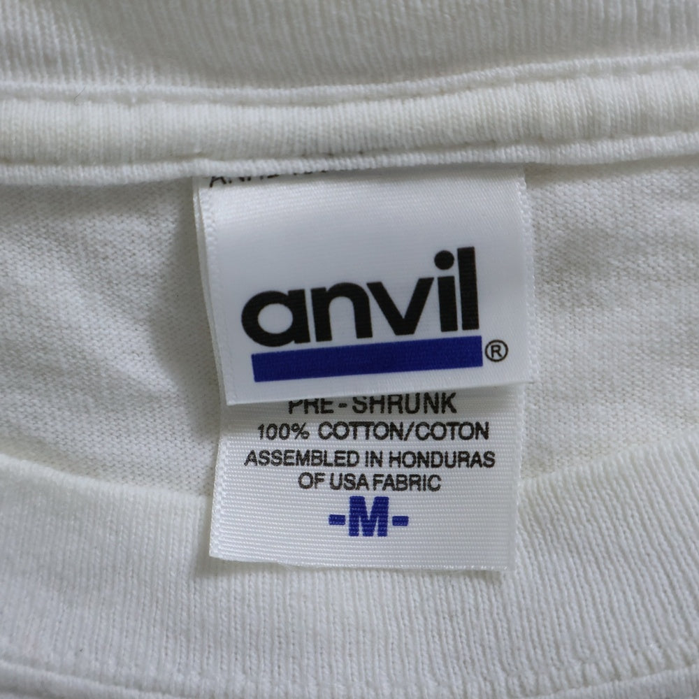 VINTAGE(ヴィンテージ) NIRVANA INUTERO ニルヴァーナ インユーテロ ANVIL 青バータグ 両面プリント クルーネック半袖Tシャツ ホワイト