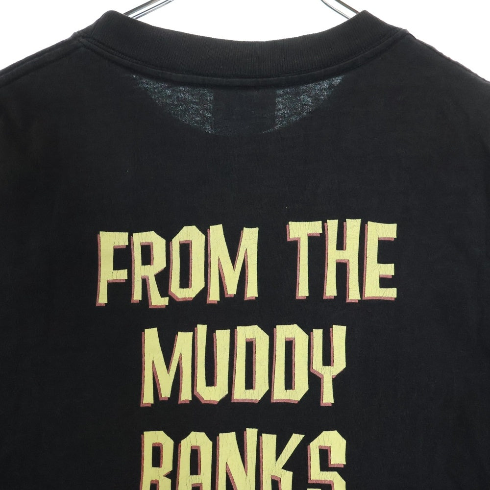 VINTAGE(ヴィンテージ) NIRVANA FROM THE MUDDY BANKS OF THE WISHKAH ニルヴァーナ M&Oタグ 両面プリント クルーネック半袖Tシャツ ブラック
