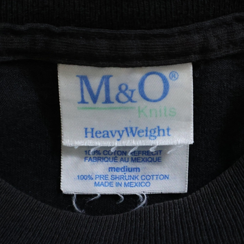 VINTAGE(ヴィンテージ) NIRVANA FROM THE MUDDY BANKS OF THE WISHKAH ニルヴァーナ M&Oタグ 両面プリント クルーネック半袖Tシャツ ブラック