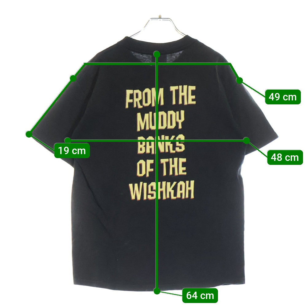 VINTAGE(ヴィンテージ) NIRVANA FROM THE MUDDY BANKS OF THE WISHKAH ニルヴァーナ M&Oタグ 両面プリント クルーネック半袖Tシャツ ブラック