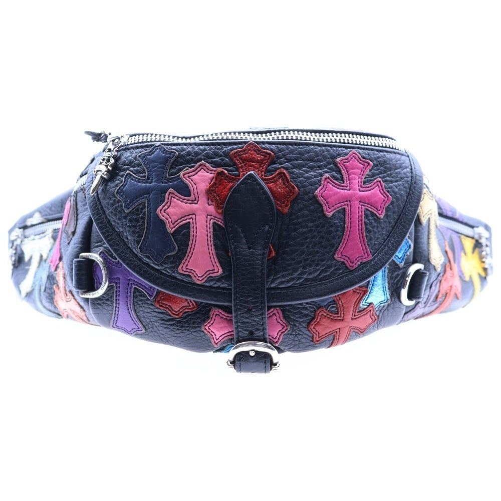 CHROME HEARTS(クロムハーツ) SNAT PACK MULTI スナットパック マルチクロスパッチ レザーウエストバッグ ボディーバッグ マルチカラー