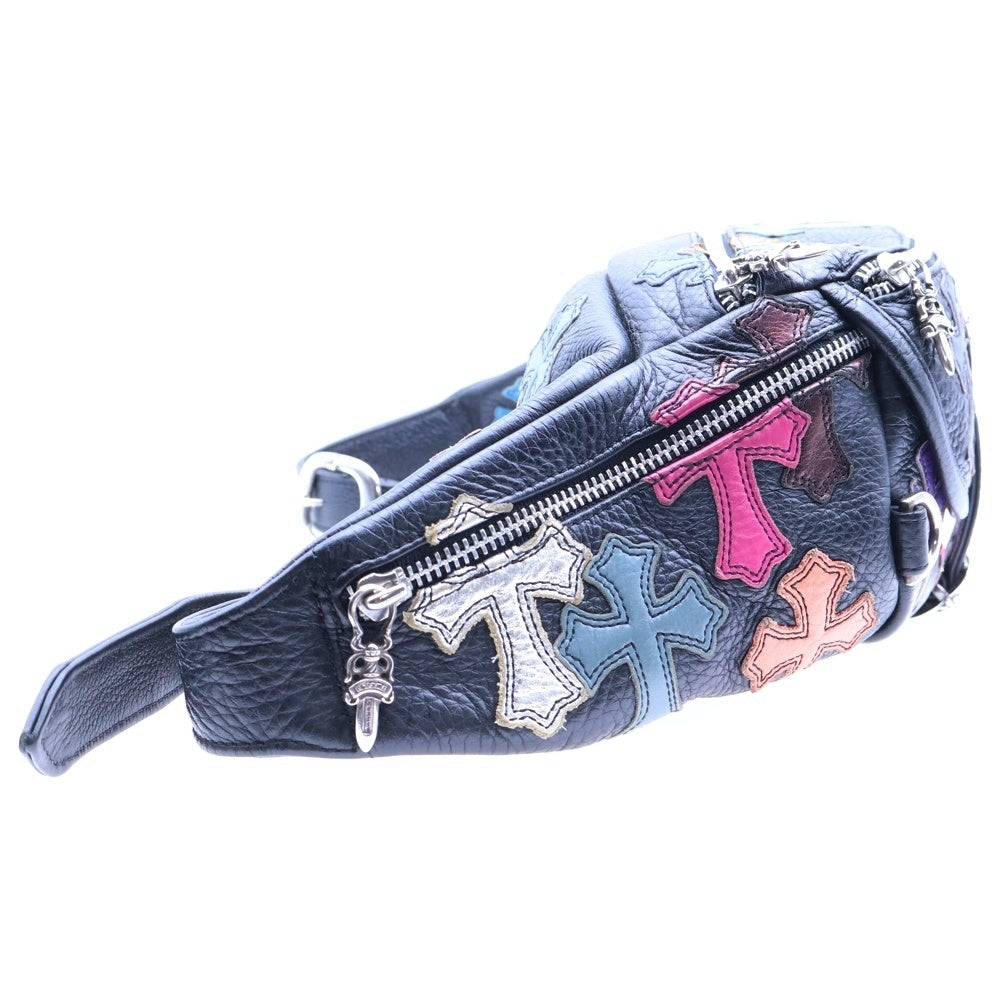 CHROME HEARTS(クロムハーツ) SNAT PACK MULTI スナットパック マルチクロスパッチ レザーウエストバッグ ボディーバッグ マルチカラー