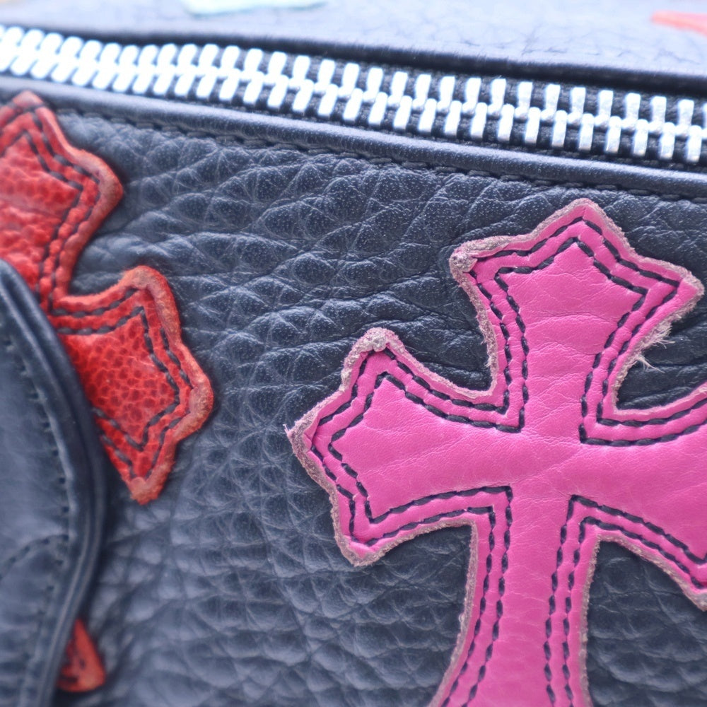 CHROME HEARTS(クロムハーツ) SNAT PACK MULTI スナットパック マルチクロスパッチ レザーウエストバッグ ボディーバッグ マルチカラー