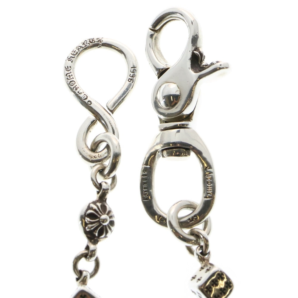 CHROME HEARTS(クロムハーツ) DICE 1CRS BALL-SHORT1 ショート2クリップダイスクロスボール シルバーウォレットチェーン