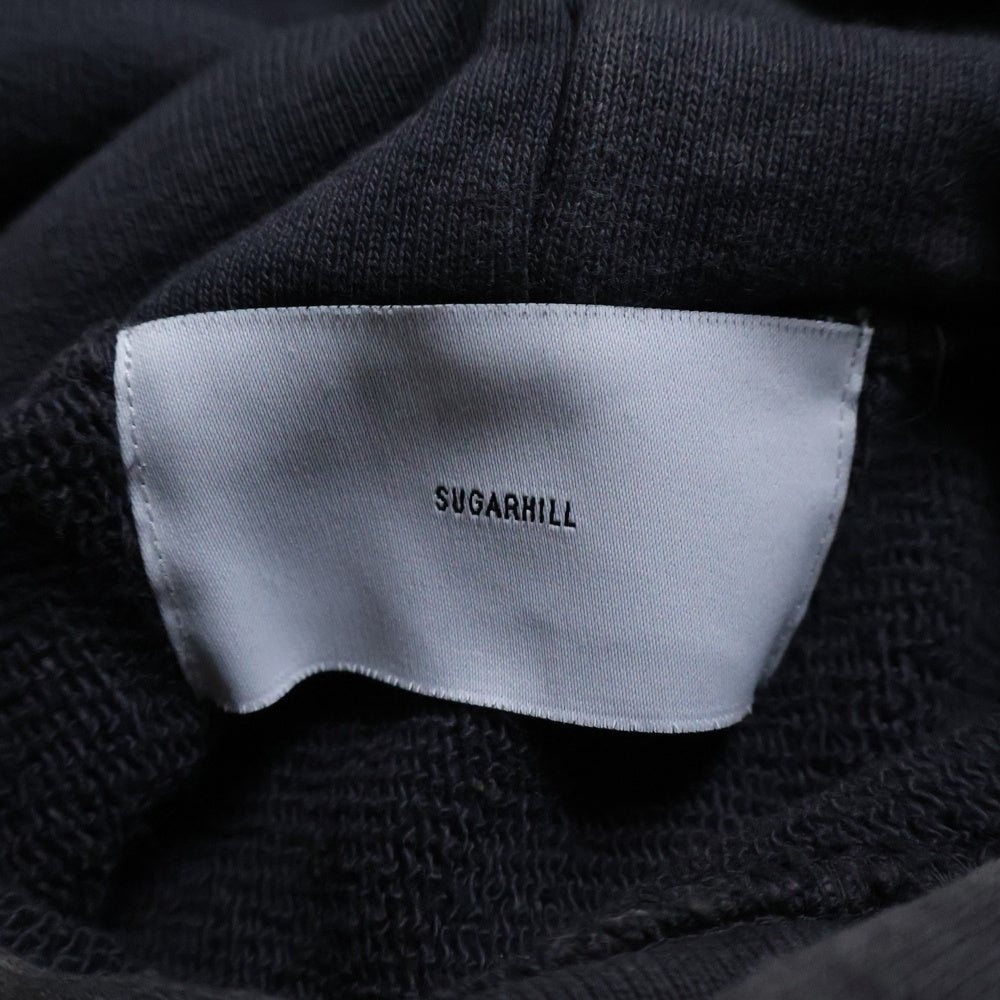 SUGARHILL(シュガーヒル) 23AW COLLEGE PRINT HOODIE カレッジプリント フーディ プルオーバーパーカー ブラック 23AWCS01