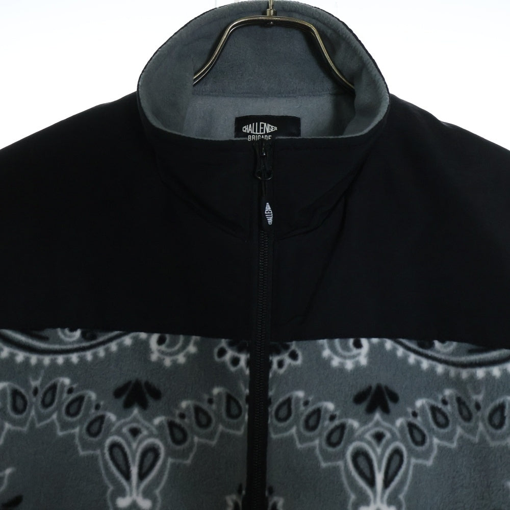 CHALLENGER(チャレンジャー) 23AW BANDANA FIELD JACKET バンダナ フィールドジャケット フリースジャケット ブラック/グレー CLG-JK 023-007