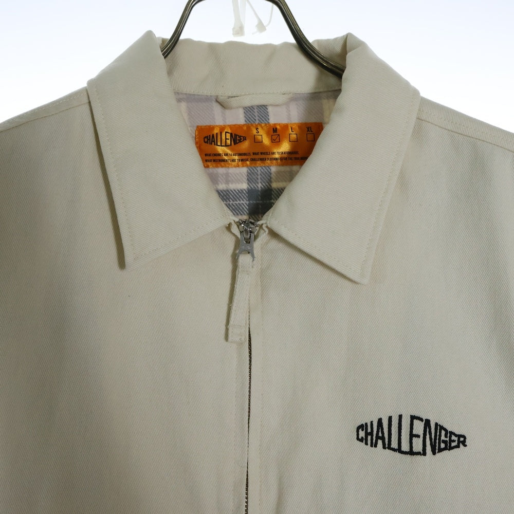 CHALLENGER(チャレンジャー) 24AW UTILITY WORK JACKET ユーティリティ ワークジャケット ロゴ刺? ホワイト CLG-JK 024-013