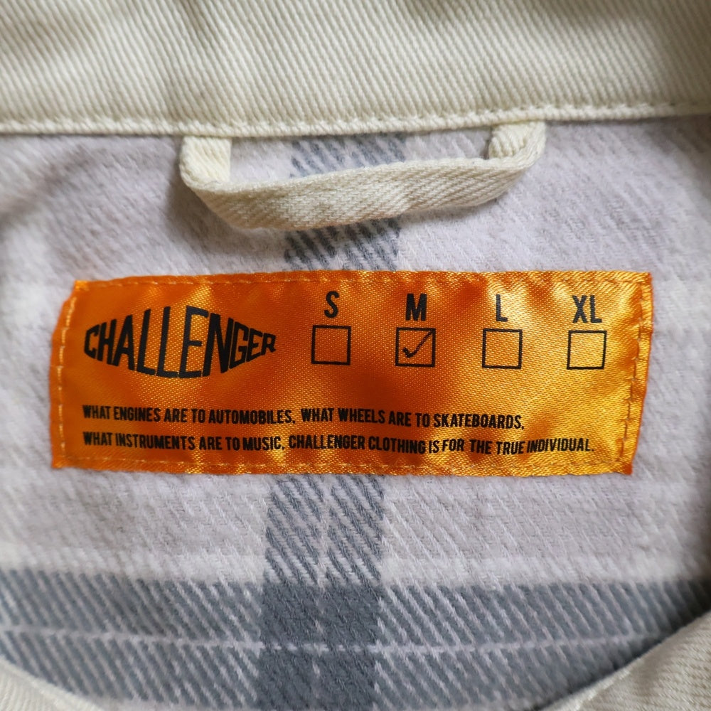 CHALLENGER(チャレンジャー) 24AW UTILITY WORK JACKET ユーティリティ ワークジャケット ロゴ刺? ホワイト CLG-JK 024-013