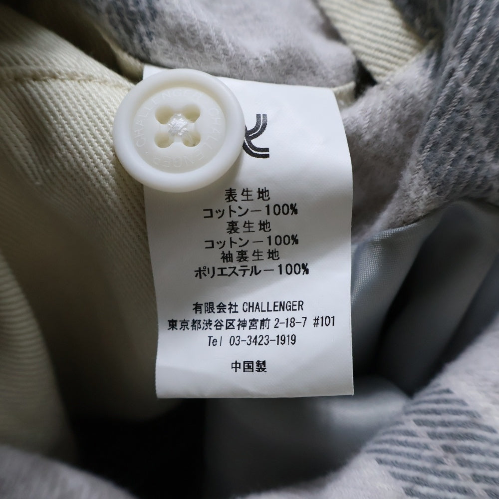 CHALLENGER(チャレンジャー) 24AW UTILITY WORK JACKET ユーティリティ ワークジャケット ロゴ刺? ホワイト CLG-JK 024-013