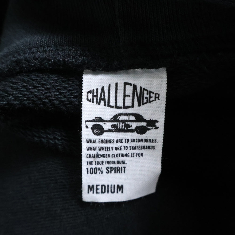 CHALLENGER(チャレンジャー) 25SS CHECKER ZIP HOODIE チェッカー ジップフーディ ジップアップパーカー ブラック CLG-SW 025-003