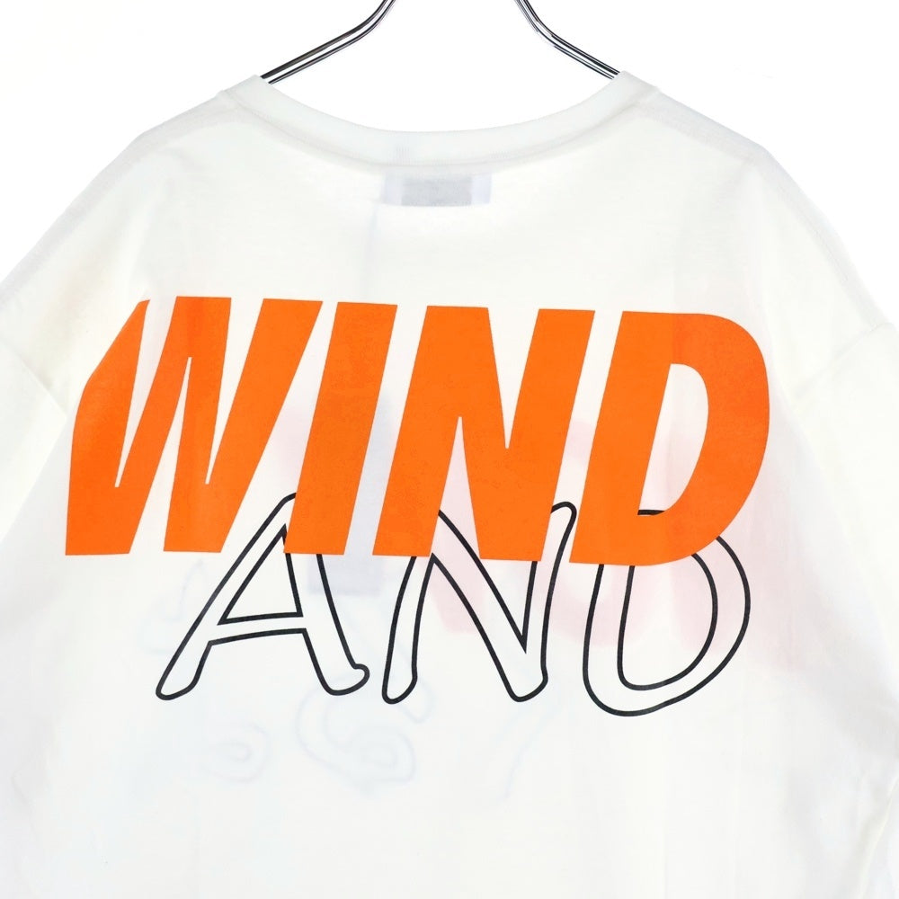 WIND AND SEA(ウィンダンシー) 今くるよ LOGO TEE フロントロゴプリント半袖Tシャツ クルーネックカットソー ホワイト WDS-NOW-01