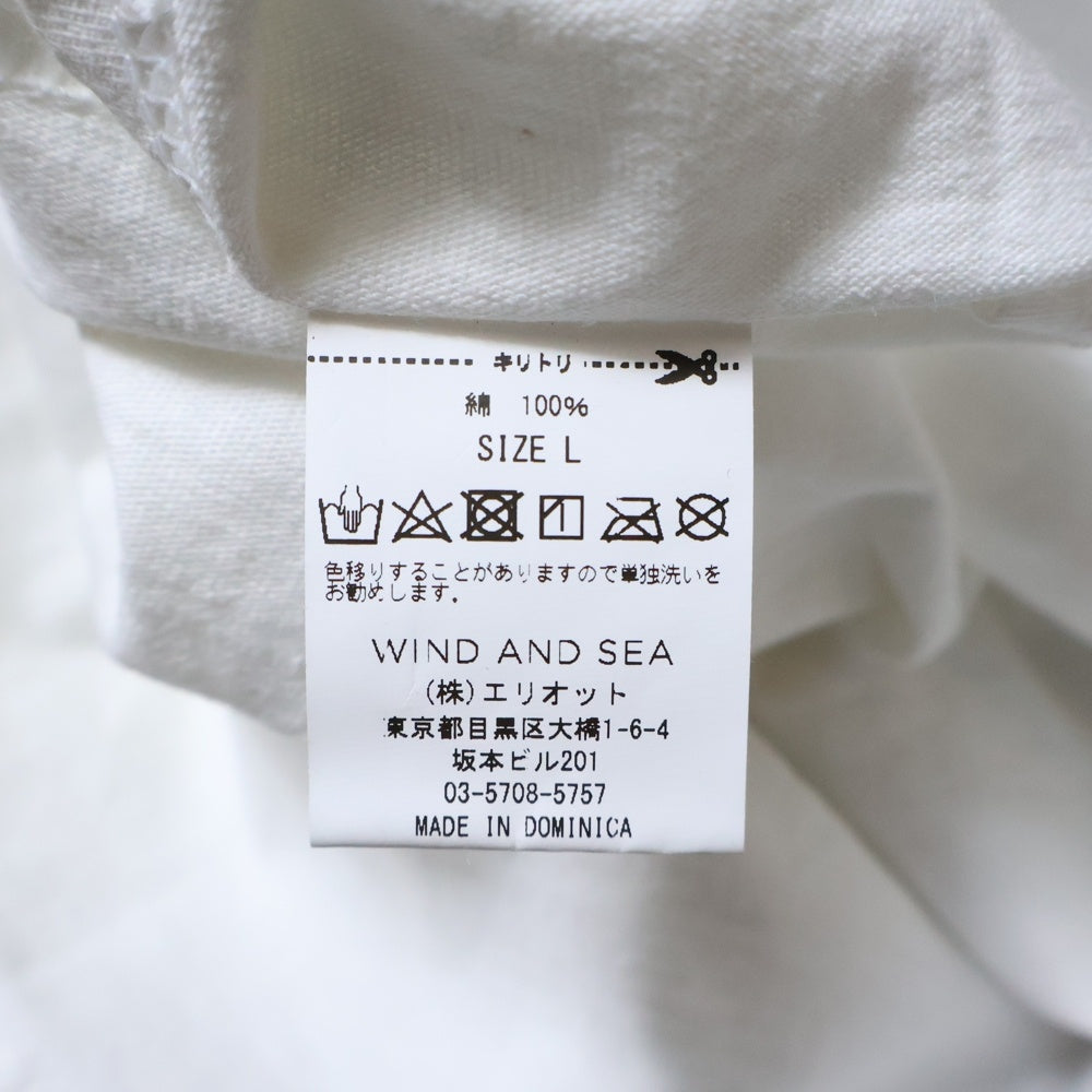 WIND AND SEA(ウィンダンシー) 今くるよ LOGO TEE フロントロゴプリント半袖Tシャツ クルーネックカットソー ホワイト WDS-NOW-01