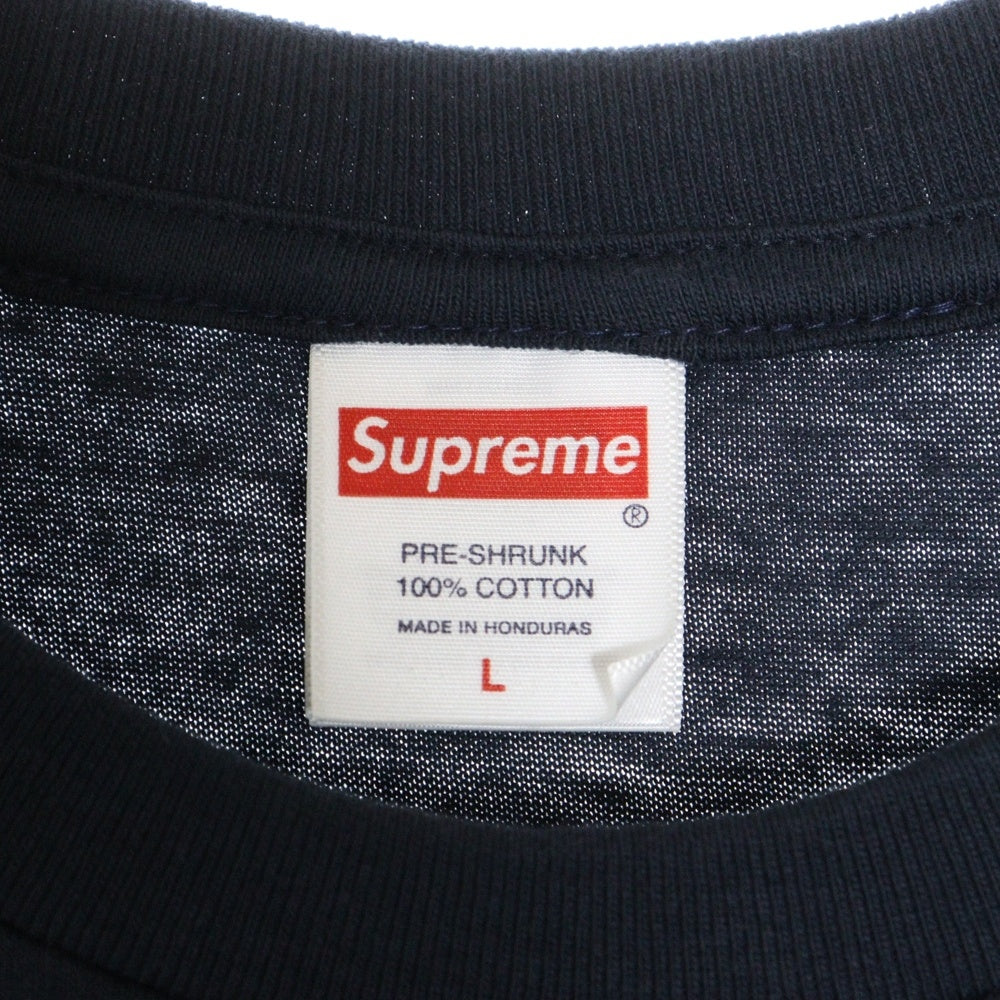 SUPREME(シュプリーム) 25SS ×Aphex Twin Ambient Works Tee アフェックス ツインアンビエント ワークス 半袖Tシャツ クルーネックカットソー ネイビー