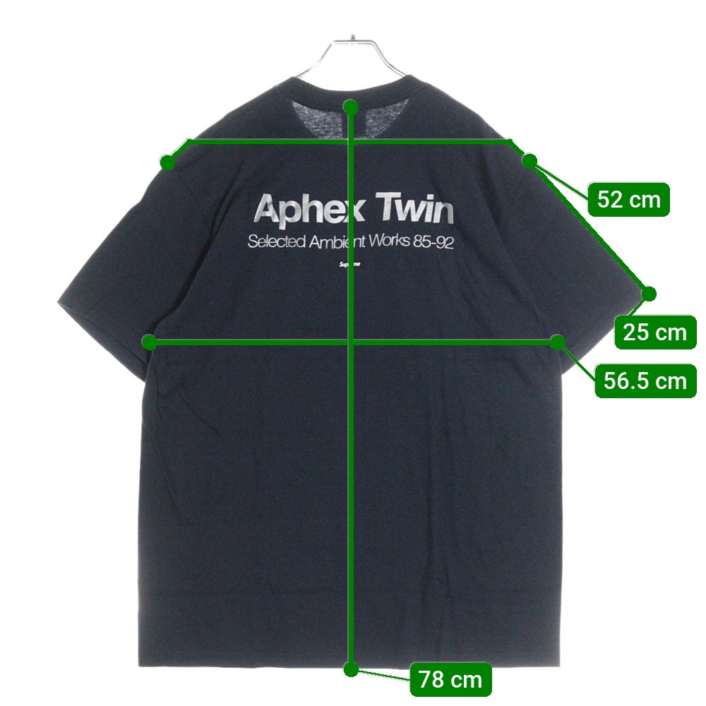 SUPREME(シュプリーム) 25SS ×Aphex Twin Ambient Works Tee アフェックス ツインアンビエント ワークス 半袖Tシャツ クルーネックカットソー ネイビー