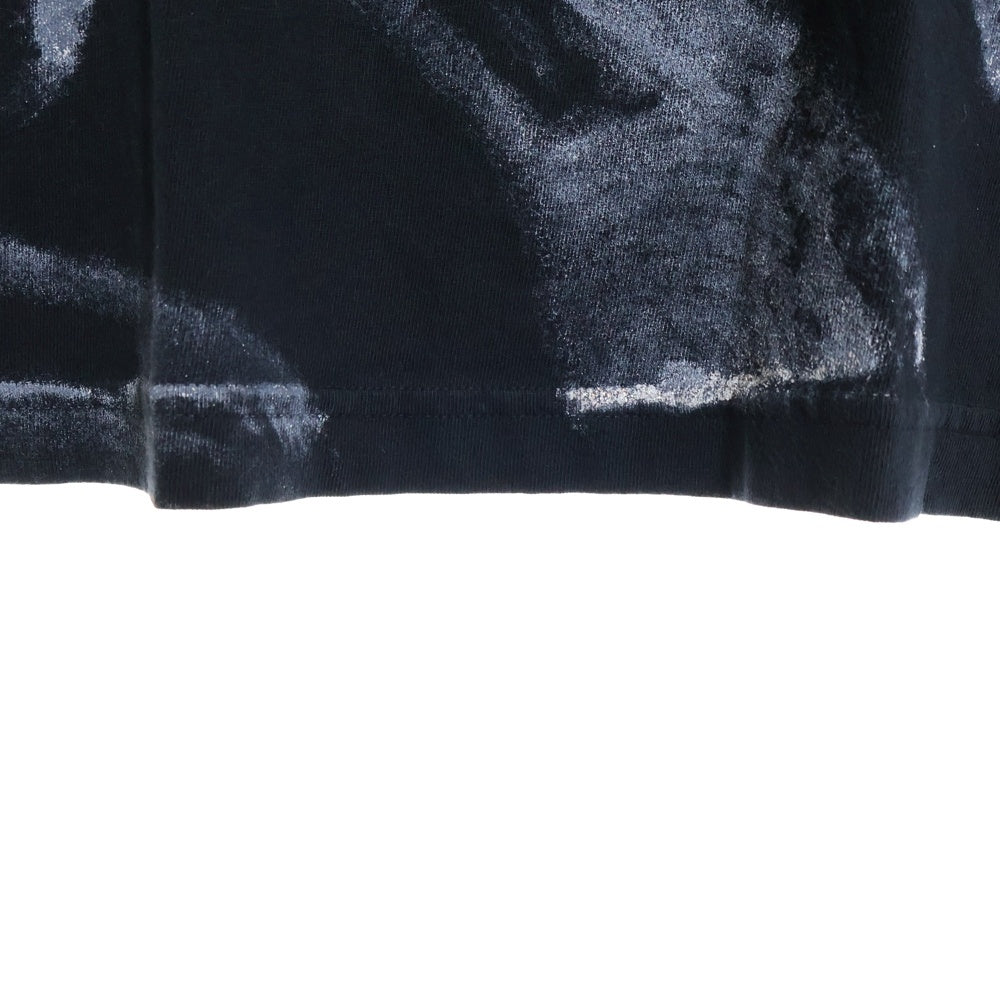 NO BRAND(ノーブランド) BOND VAULT ボンドボルト オールオーバープリント 半袖Tシャツ クルーネックカットソー ブラック