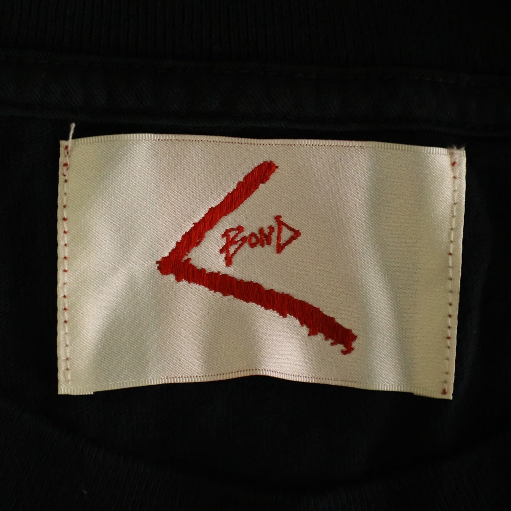 NO BRAND(ノーブランド) BOND VAULT ボンドボルト オールオーバープリント 半袖Tシャツ クルーネックカットソー ブラック