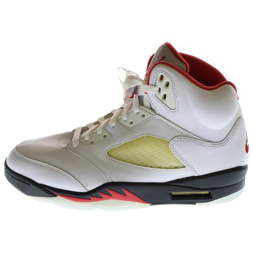 NIKE(ナイキ) AIR JORDAN 5 RETRO FIRE RED エアジョーダン5レトロ ファイヤーレッド ハイカットスニーカー ホワイト DA1911-102 US10/28.0cm