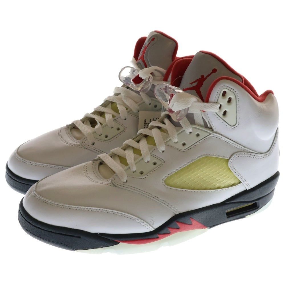 NIKE(ナイキ) AIR JORDAN 5 RETRO FIRE RED エアジョーダン5レトロ ファイヤーレッド ハイカットスニーカー ホワイト DA1911-102 US10/28.0cm