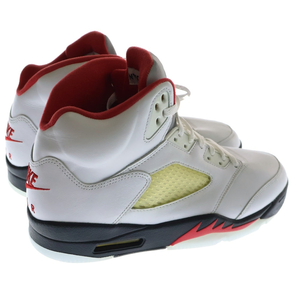 NIKE(ナイキ) AIR JORDAN 5 RETRO FIRE RED エアジョーダン5レトロ ファイヤーレッド ハイカットスニーカー ホワイト DA1911-102 US10/28.0cm