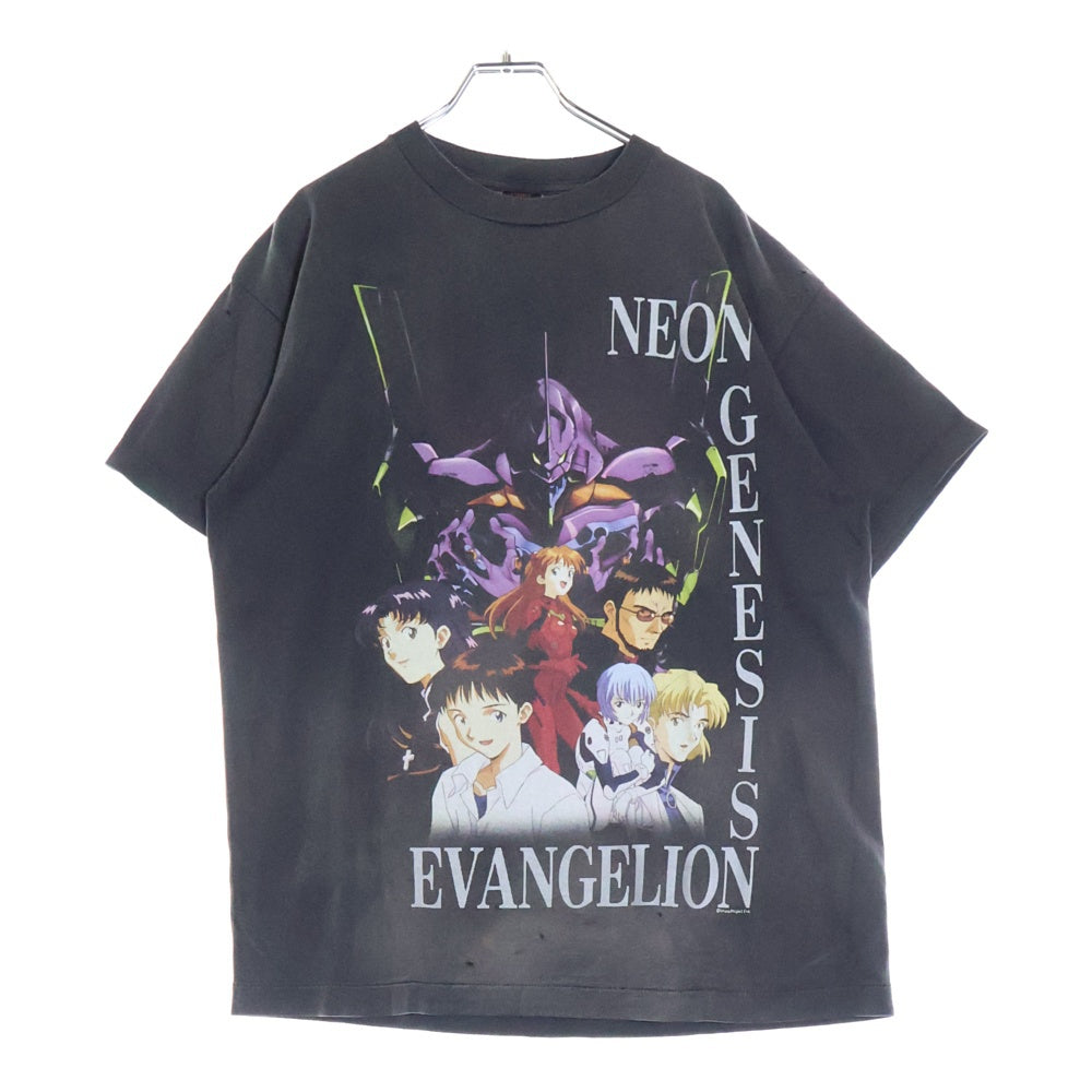 SAINT MICHAEL(セントマイケル) 24SS ×エヴァンゲリオン プリント半袖クルーネックTシャツ 半袖カットソー チャコールグレー SM-YS8-0000-C24