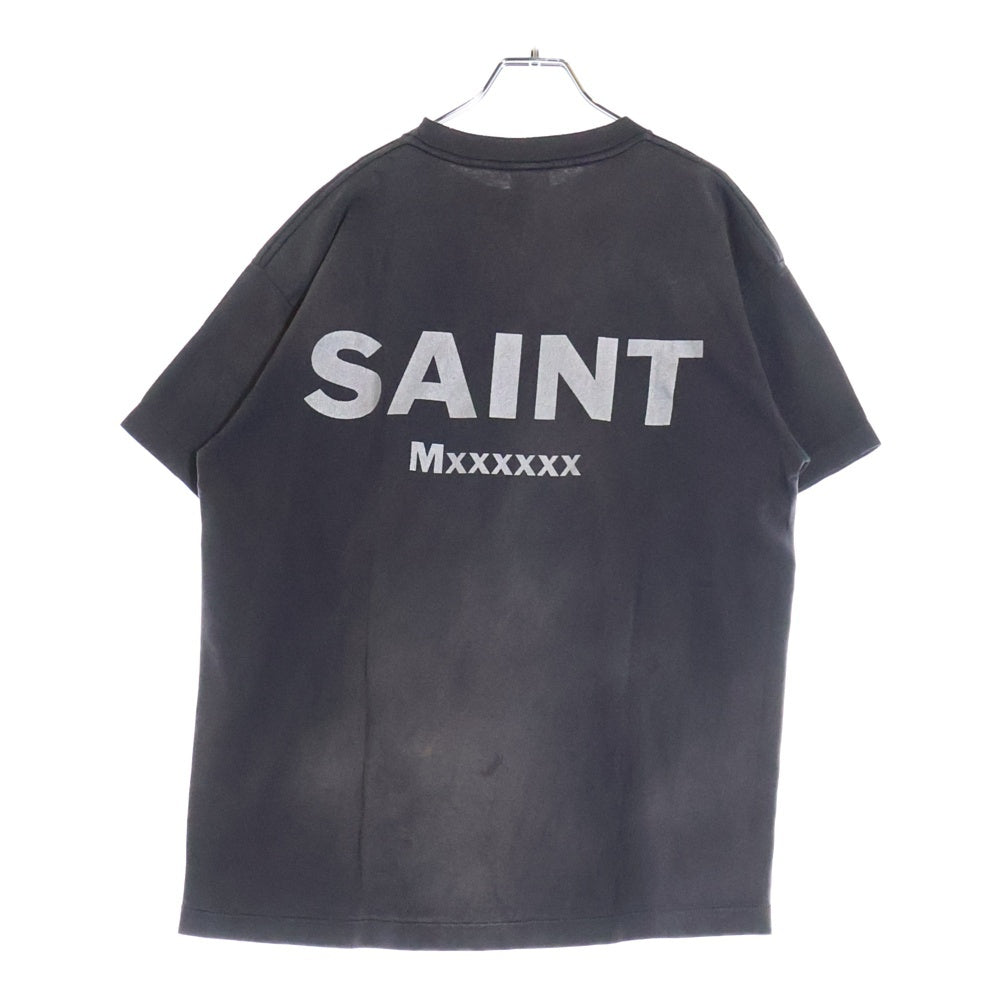 SAINT MICHAEL(セントマイケル) 24SS ×エヴァンゲリオン プリント半袖クルーネックTシャツ 半袖カットソー チャコールグレー SM-YS8-0000-C24