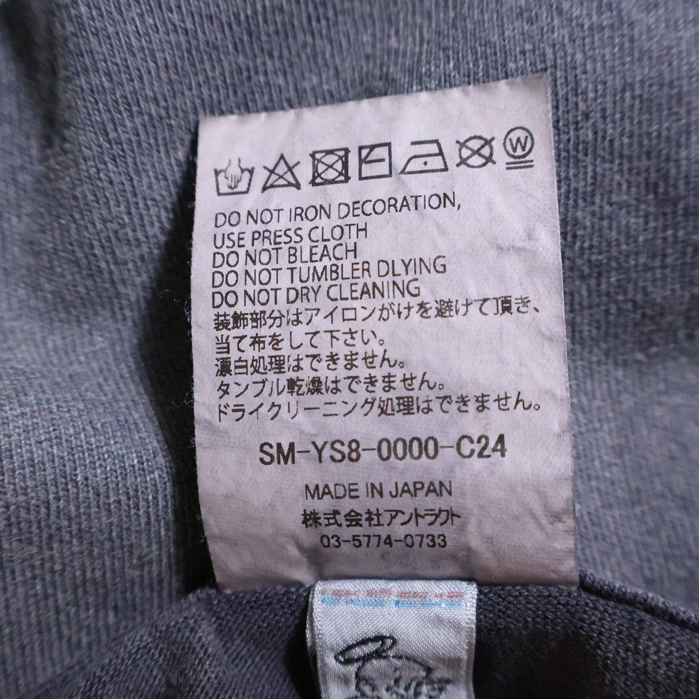 SAINT MICHAEL(セントマイケル) 24SS ×エヴァンゲリオン プリント半袖クルーネックTシャツ 半袖カットソー チャコールグレー SM-YS8-0000-C24