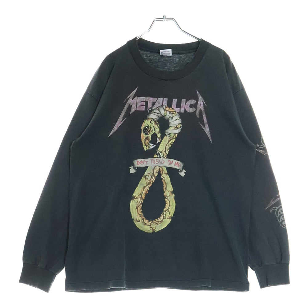 VINTAGE(ヴィンテージ) METALLICA DON'T TREND ON ME メタリカ ドントトレンドオンミー スリーブプリント長袖Tシャツ ロングスリーブカットソー ブラック