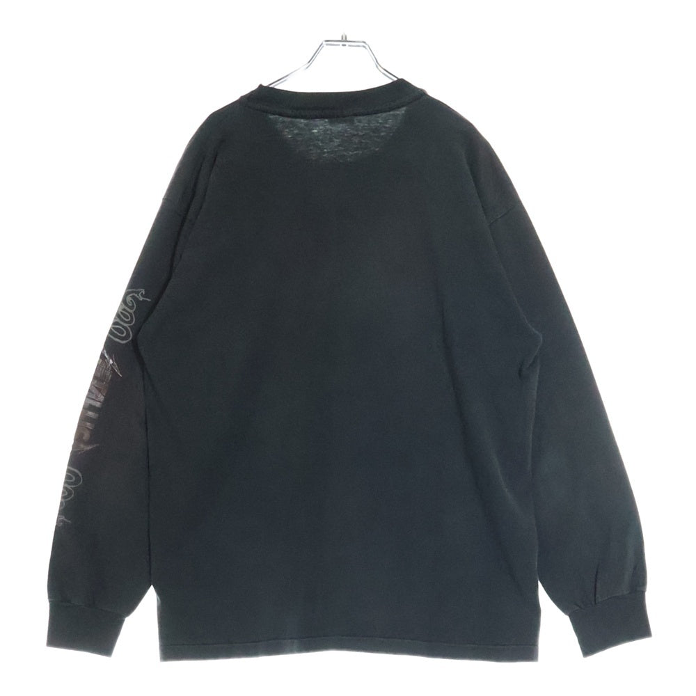 VINTAGE(ヴィンテージ) METALLICA DON'T TREND ON ME メタリカ ドントトレンドオンミー スリーブプリント長袖Tシャツ ロングスリーブカットソー ブラック