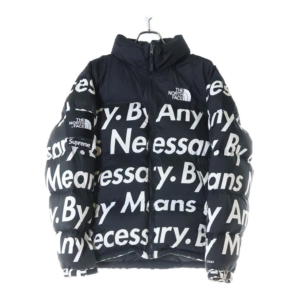 SUPREME(シュプリーム) ×THE NORTH FACE 15AW ANY MEANS NUPTSE JACKET ザノースフェイス エニー ミーンズ ヌプシ ダウン ジャケット ブラック NF00CXK3