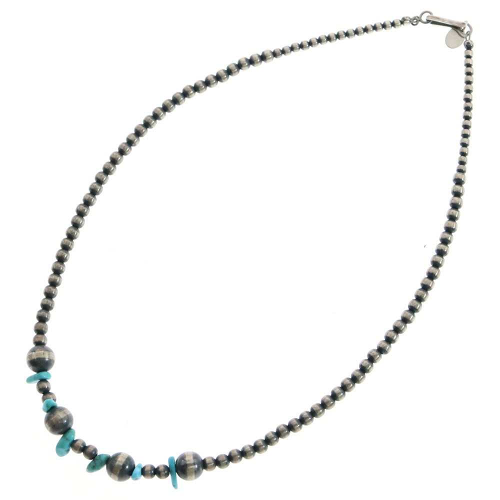INDIAN JEWELRY(インディアンジュエリー) ナバホ族 ターコイズ シルバーネックレス