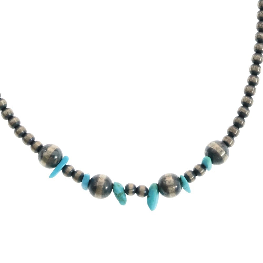 INDIAN JEWELRY(インディアンジュエリー) ナバホ族 ターコイズ シルバーネックレス