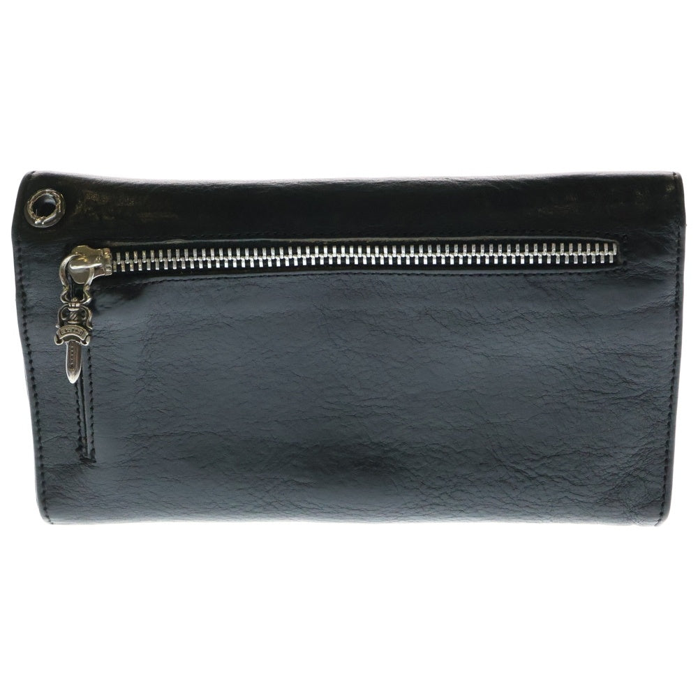 CHROME HEARTS(クロムハーツ) WAVE ウェーブ レザーウォレット 財布 ブラック BCA374
