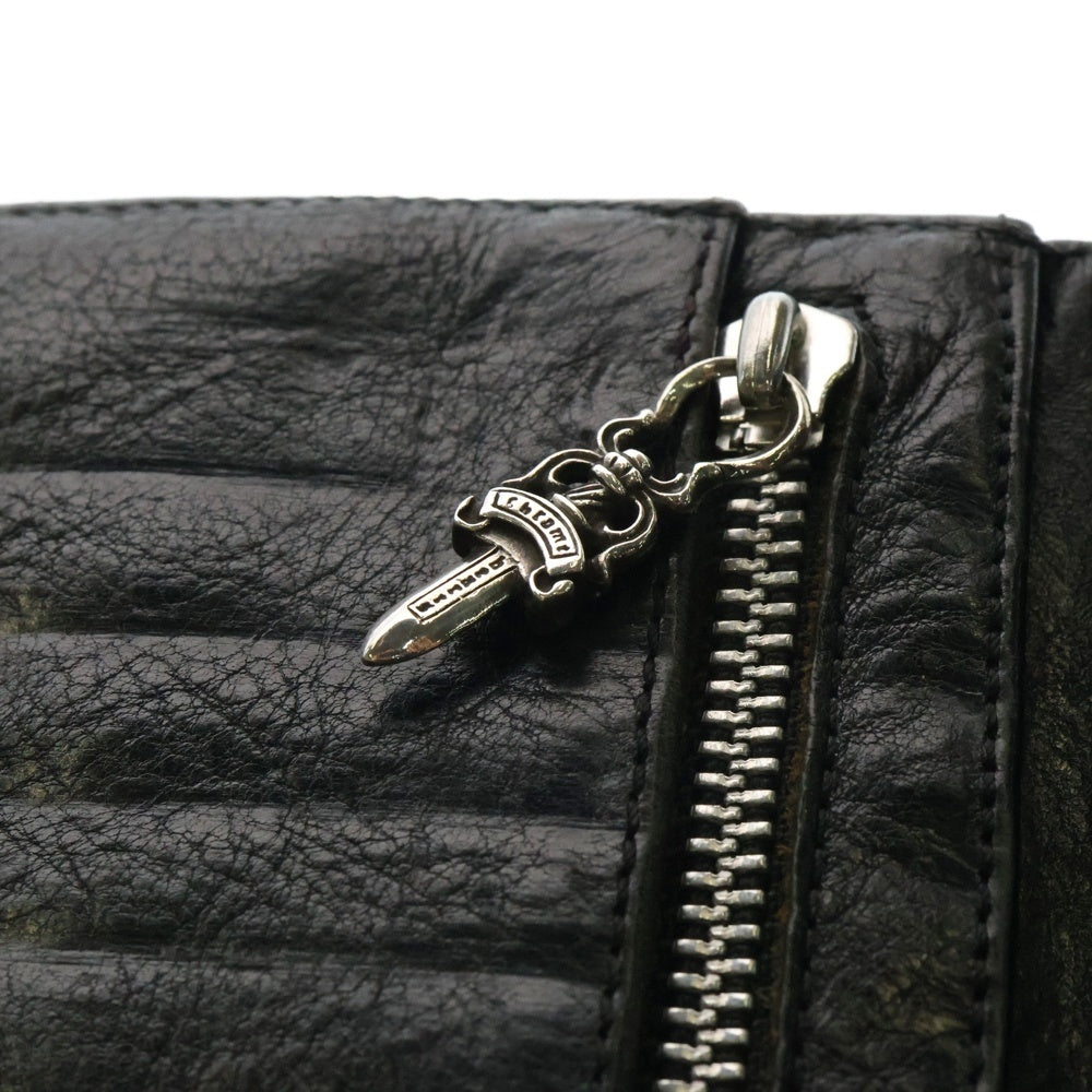 CHROME HEARTS(クロムハーツ) WAVE ウェーブ レザーウォレット 財布 ブラック BCA374