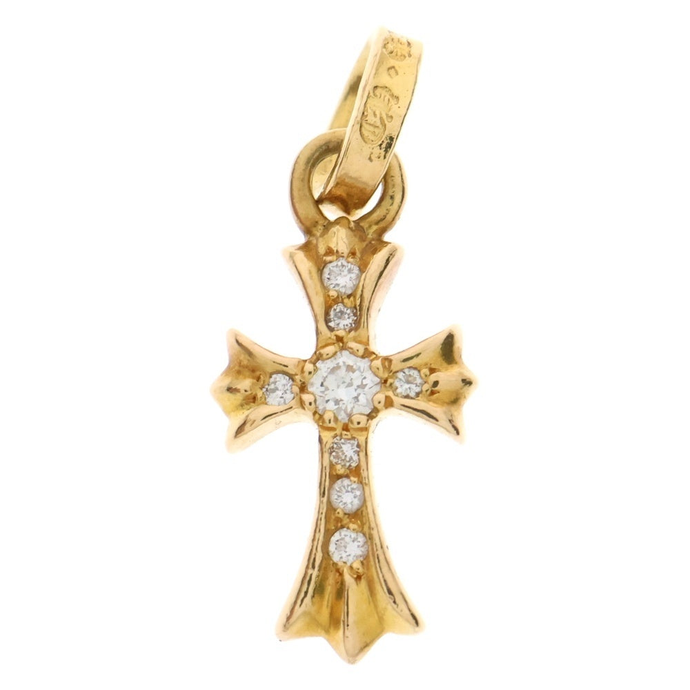 CHROME HEARTS(クロムハーツ) 22K CRS BBYFAT P/DIA ベイビーファットクロス PAVEダイヤ ペンダントトップ ゴールド BCA035