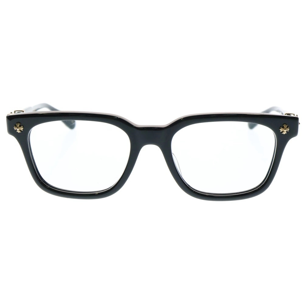 CHROME HEARTS(クロムハーツ) COX UCKER 18KGP CHクロステンプル ウェリントン サングラス アイウェア ブラック/ゴールド