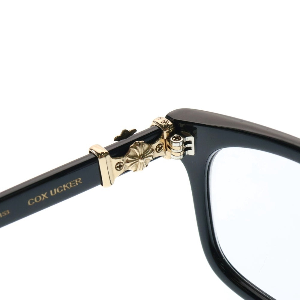 CHROME HEARTS(クロムハーツ) COX UCKER 18KGP CHクロステンプル ウェリントン サングラス アイウェア ブラック/ゴールド
