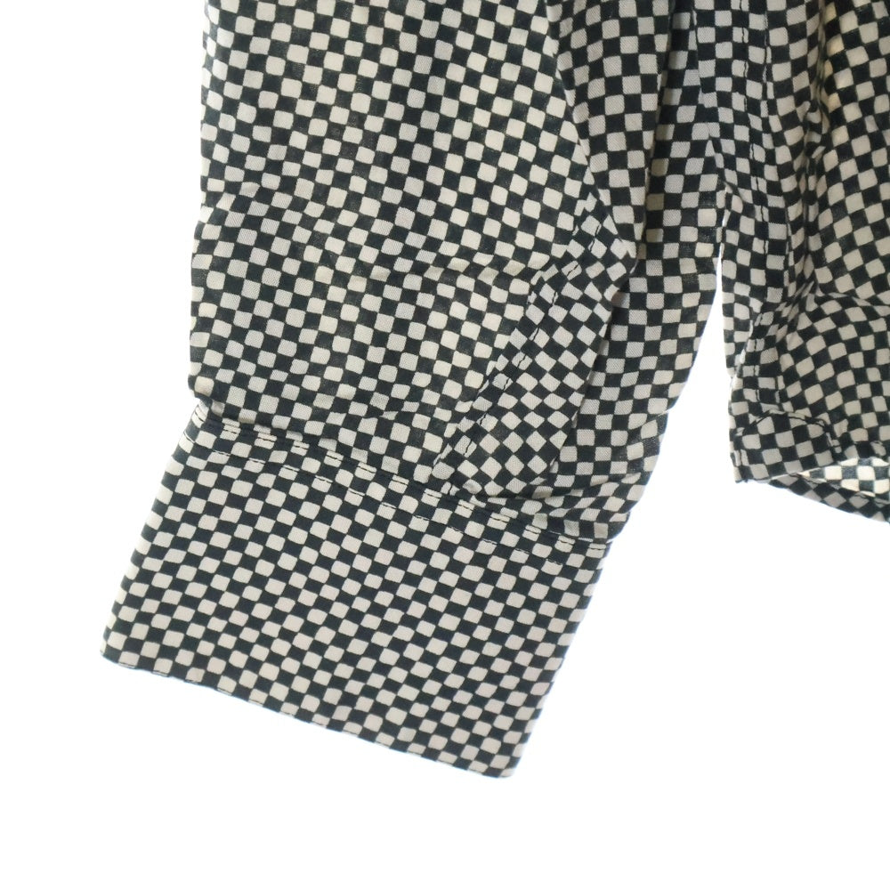 CELINE(セリーヌ) 21SS レーヨン総柄長袖シャツ ブラック/ホワイト 2C028329M