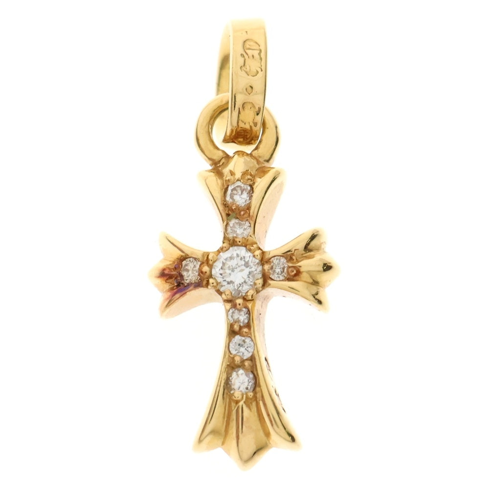 CHROME HEARTS(クロムハーツ) 22K CRS BBYFAT P/DIA ベイビーファットクロス PAVEダイヤ ペンダントトップ ゴールド アフターダイヤ BCA035