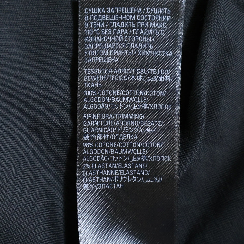 BALENCIAGA(バレンシアガ) ダメージ加工 ロゴプリント半袖Tシャツ クルーネックカットソー ブラック 787358 TQVG1