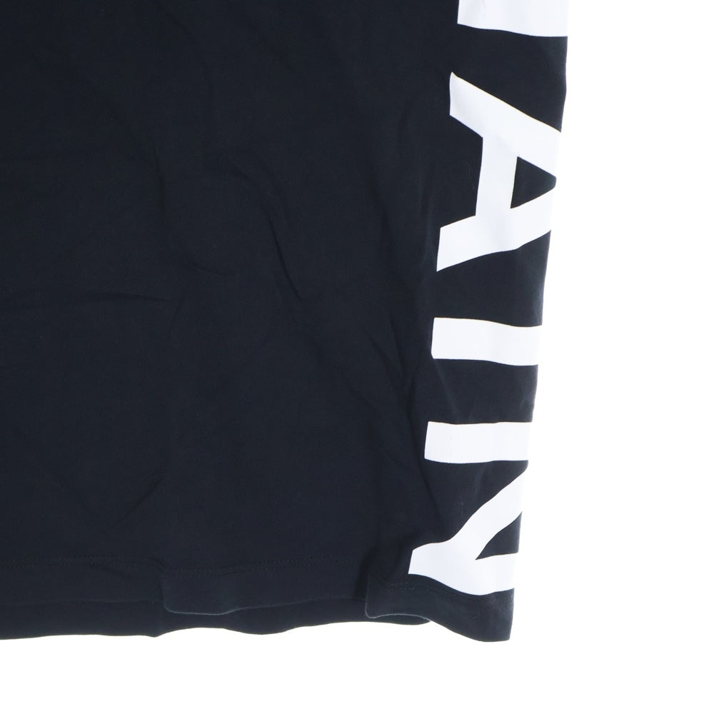 BALMAIN(バルマン) サイドロゴプリント半袖Tシャツ クルーネックカットソー ブラック EH0158815