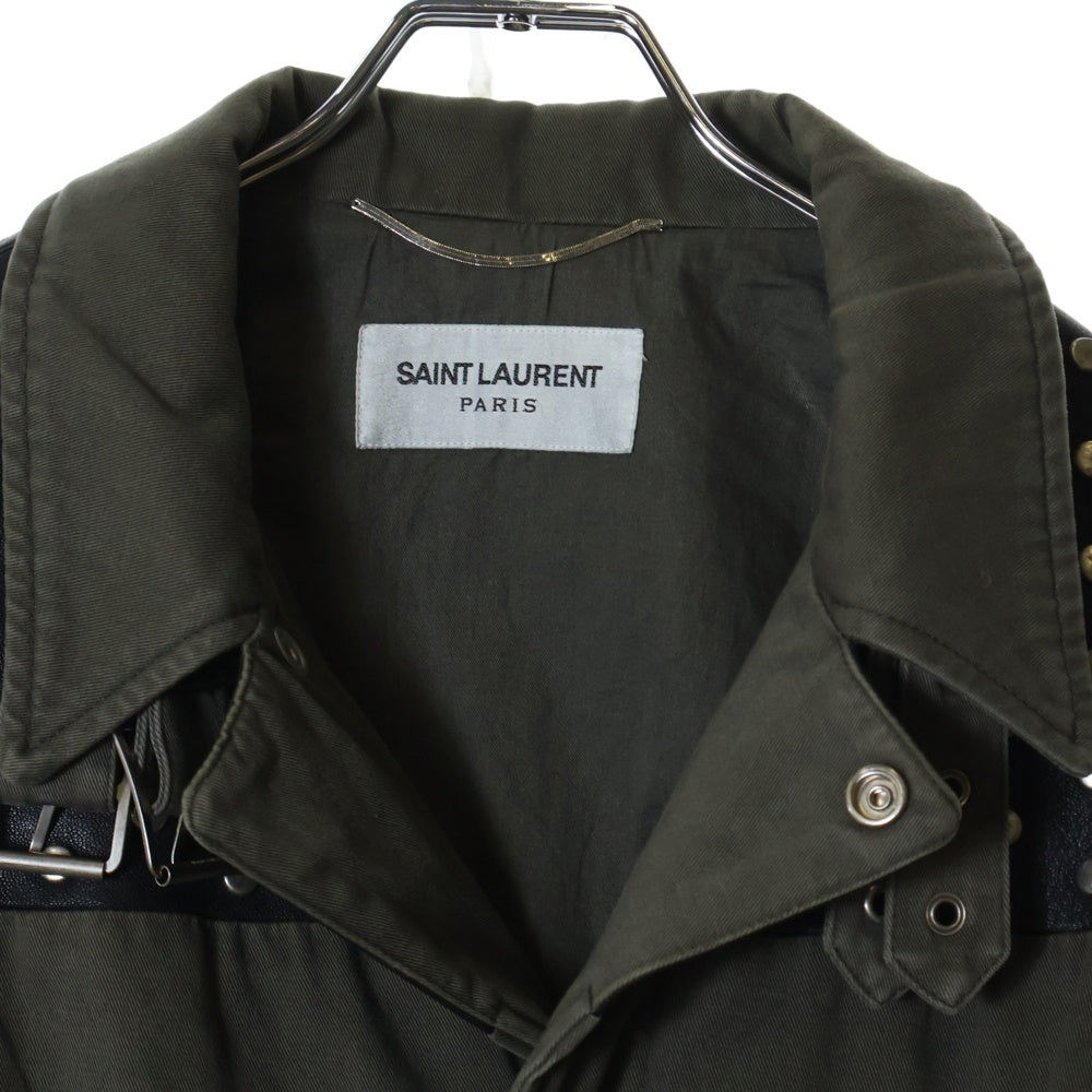 SAINT LAURENT PARIS(サンローランパリ) スタッズ ミリタリージャケット 362192 Y938F カーキ