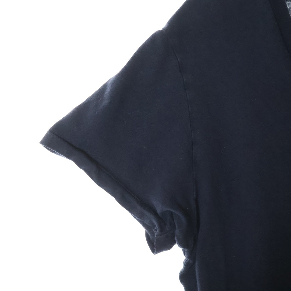 CHROME HEARTS(クロムハーツ) バックホースシュープリント Vネック 半袖Tシャツ ネイビー レディース