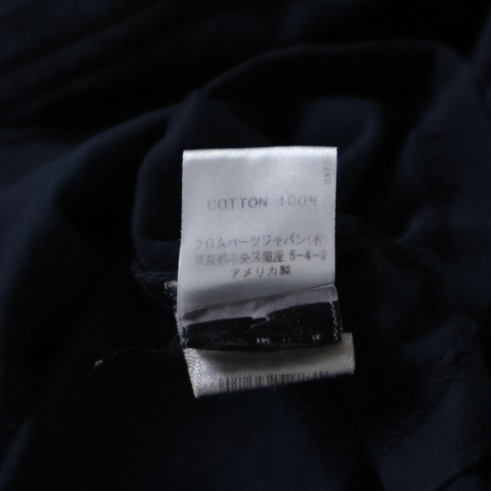 CHROME HEARTS(クロムハーツ) バックホースシュープリント Vネック 半袖Tシャツ ネイビー レディース