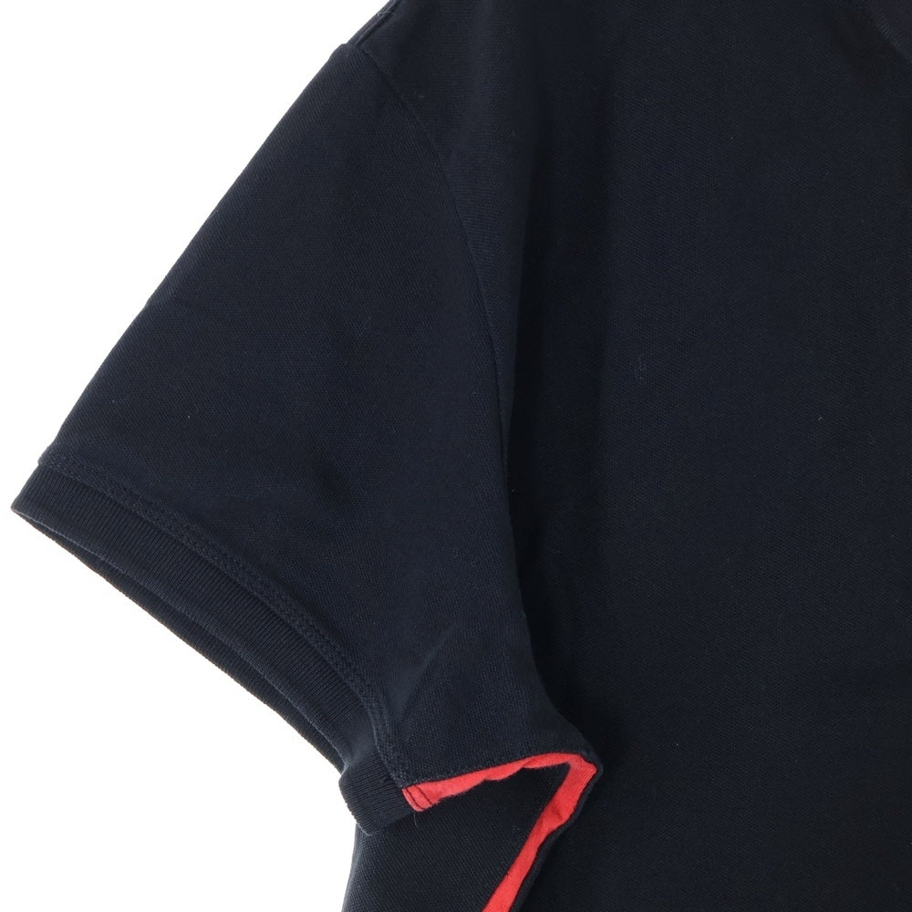 DIESEL(ディーゼル) ×AC MILAN ポロシャツ 半袖シャツ ハーフジップ ブラック/レッド