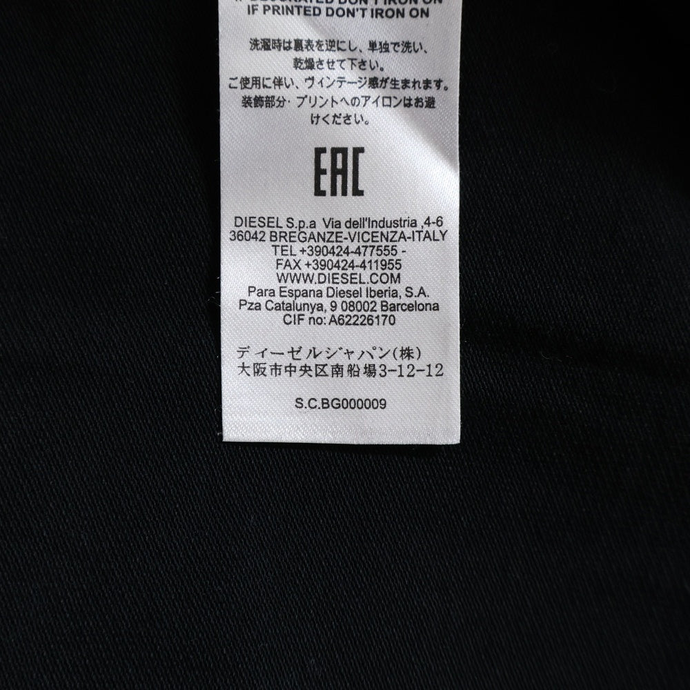 DIESEL(ディーゼル) ×AC MILAN ポロシャツ 半袖シャツ ハーフジップ ブラック/レッド